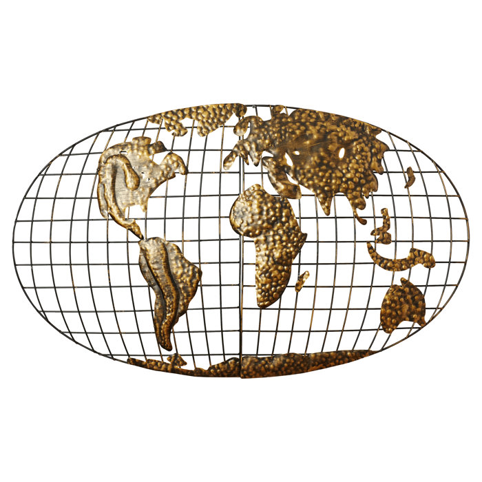 Williston Wall Mounted World Map Sculpture Wall Décor & Reviews